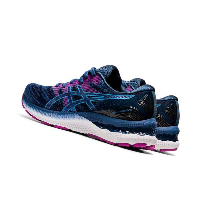 Chaussure Running Asics GEL-NIMBUS 23 Femme Bleu Foncé | VNAB48195