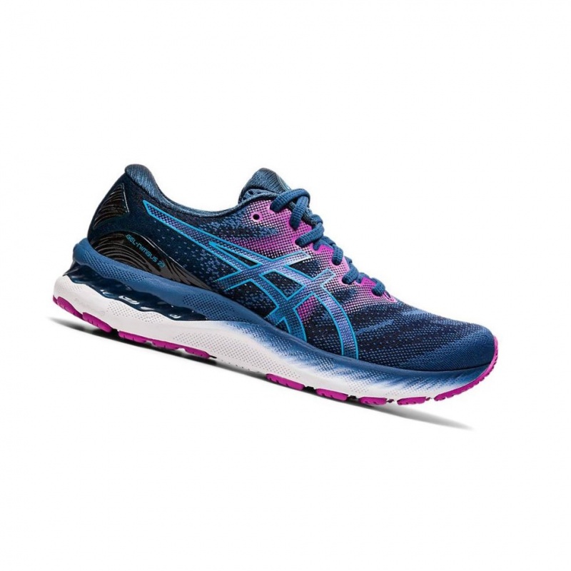 Chaussure Running Asics GEL-NIMBUS 23 Femme Bleu Foncé | VNAB48195