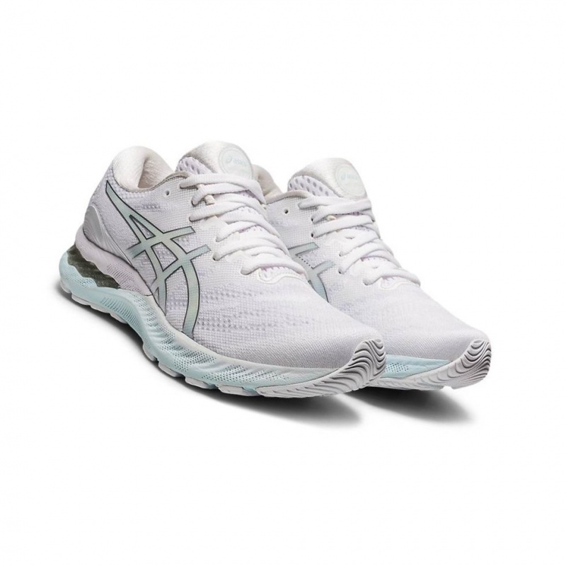 Chaussure Running Asics GEL-NIMBUS 23 Femme Blanche | TWJC56748