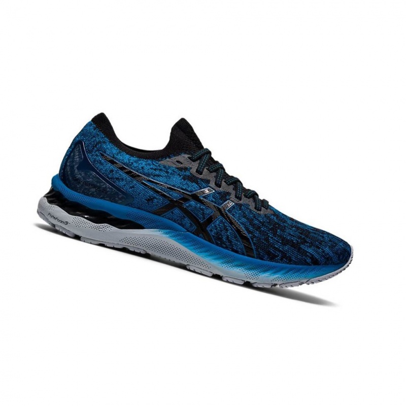 Chaussure Running Asics GEL-NIMBUS 23 Knit Homme Bleu | QYRS57401