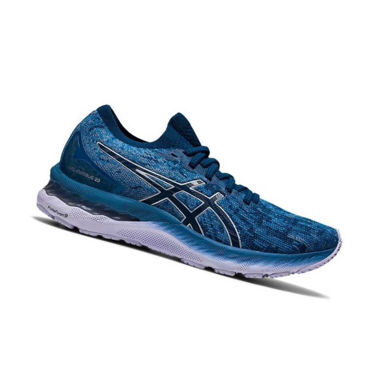 Chaussure Running Asics GEL-NIMBUS 23 Knit Femme Grise | IDBK29180