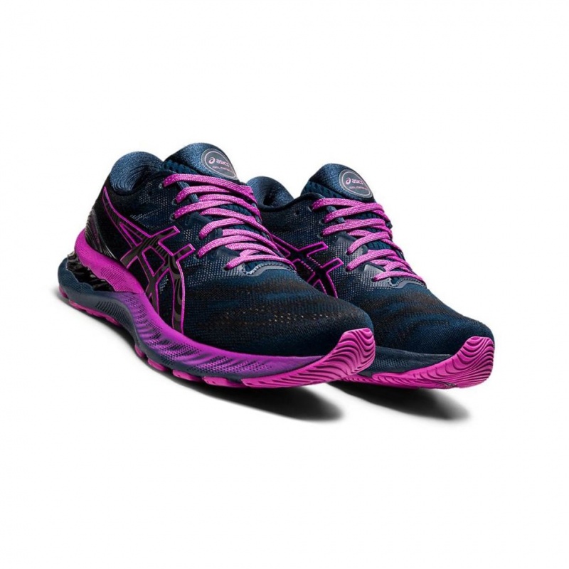 Chaussure Running Asics GEL-NIMBUS 23 LITE-SHOW Femme Bleu | FWAB37962