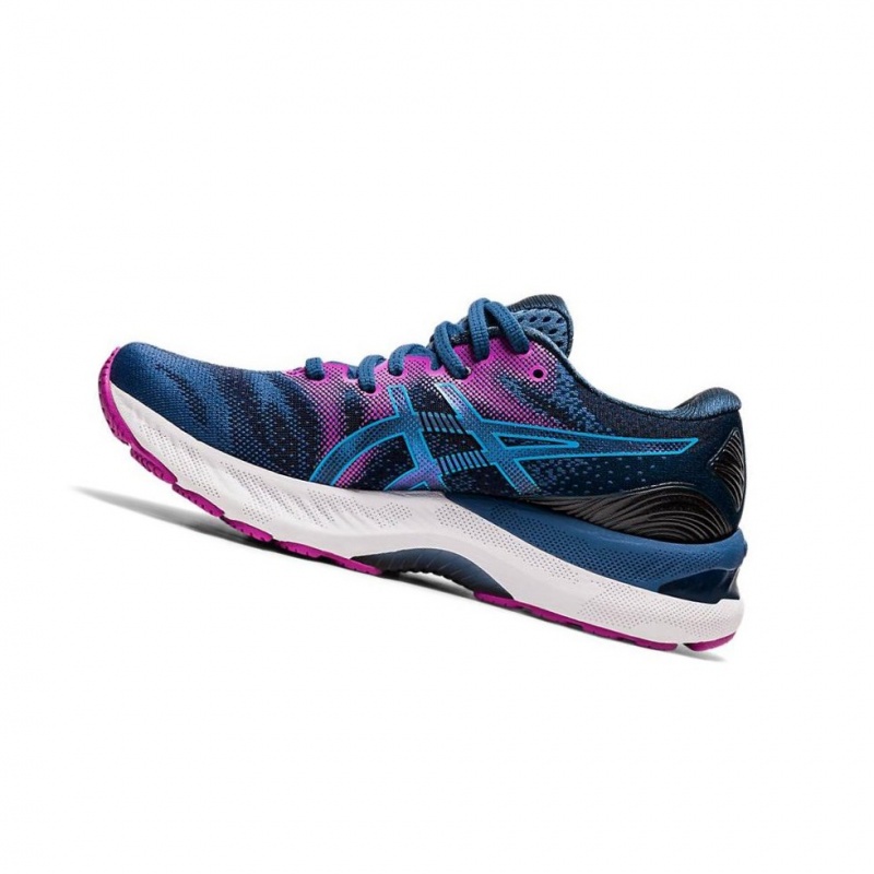 Chaussure Running Asics GEL-NIMBUS 23 Larges Femme Bleu Foncé | RFCY96580