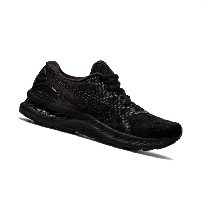 Chaussure Running Asics GEL-NIMBUS 23 Larges Femme Noir | SOKL82630