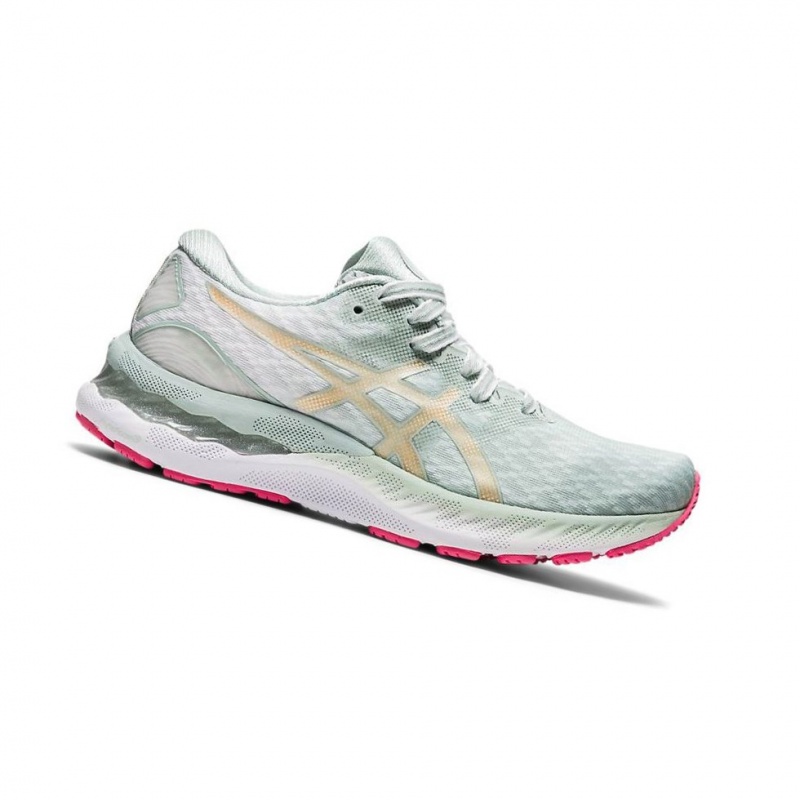 Chaussure Running Asics GEL-NIMBUS 23 NEW STRONG Femme Vert | DHIS50248