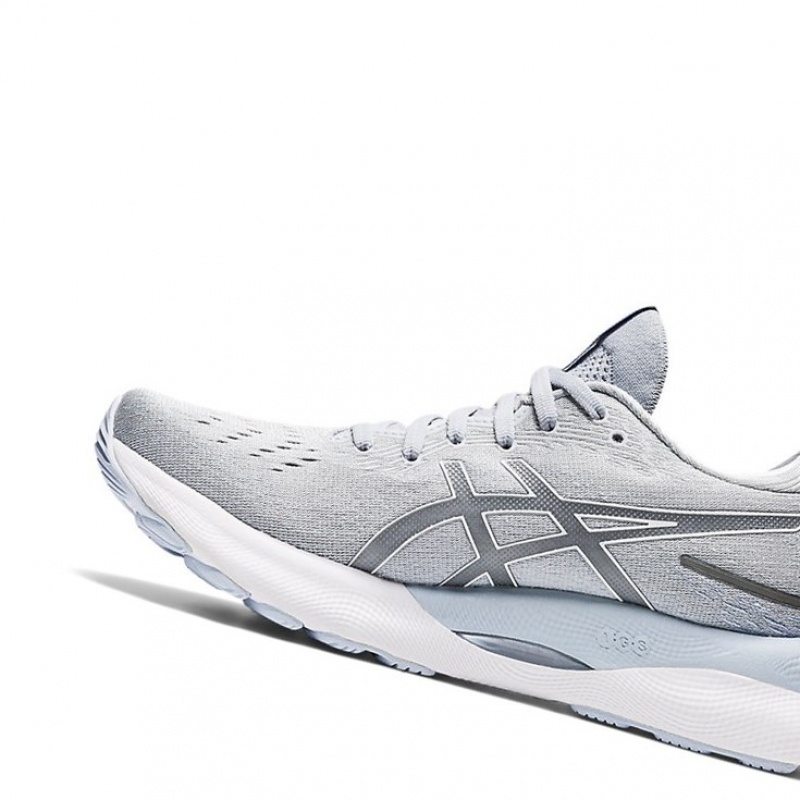 Chaussure Running Asics GEL-NIMBUS 24 (D) Femme Grise Blanche | JBGA17482