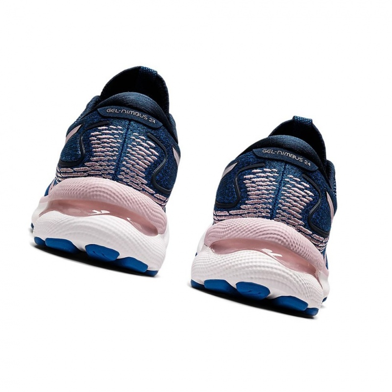 Chaussure Running Asics GEL-NIMBUS 24 (D) Femme Bleu Rose | IURJ49527