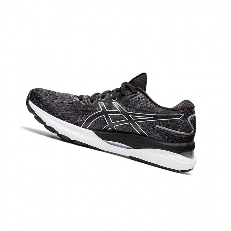 Chaussure Running Asics GEL-NIMBUS 24 Femme Noir Argent | EDQZ30894