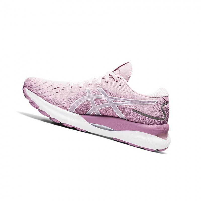 Chaussure Running Asics GEL-NIMBUS 24 Femme Rose Blanche | XUNF69528