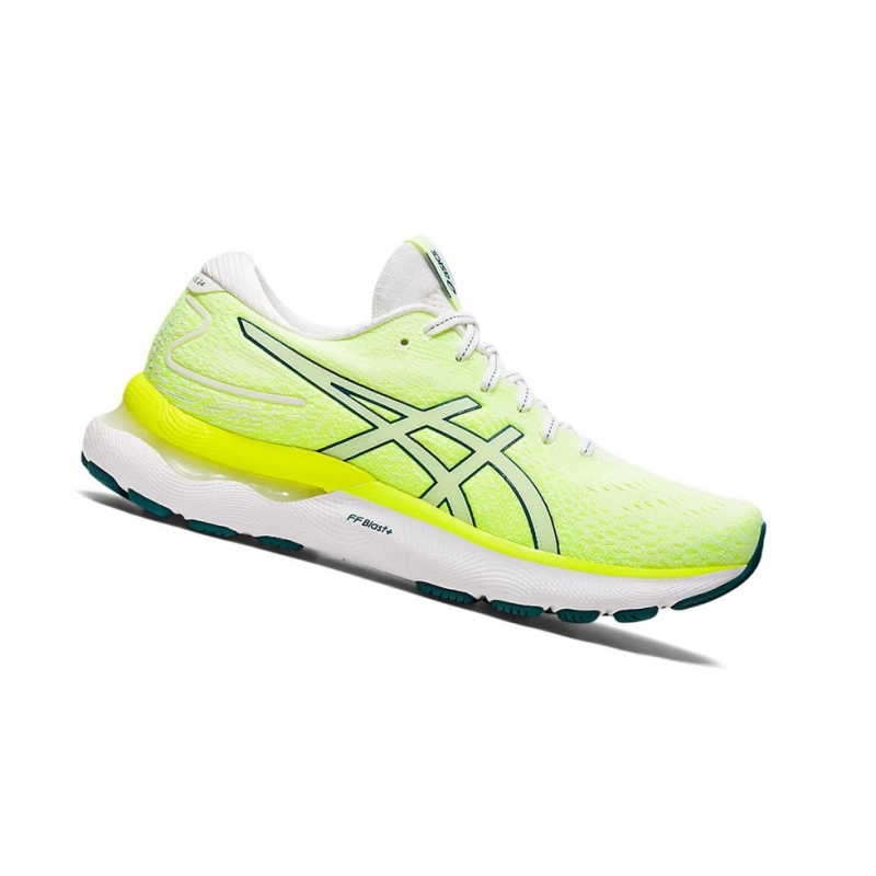 Chaussure Running Asics GEL-NIMBUS 24 Femme Blanche | ARMD57389