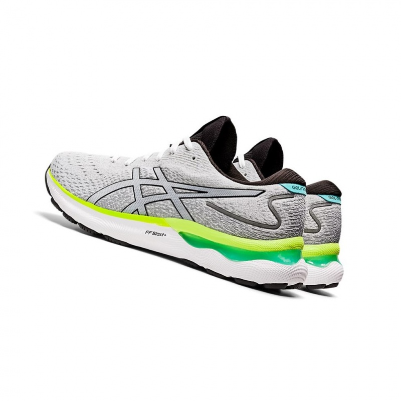 Chaussure Running Asics GEL-NIMBUS 24 Homme Blanche Noir | AQNT49623