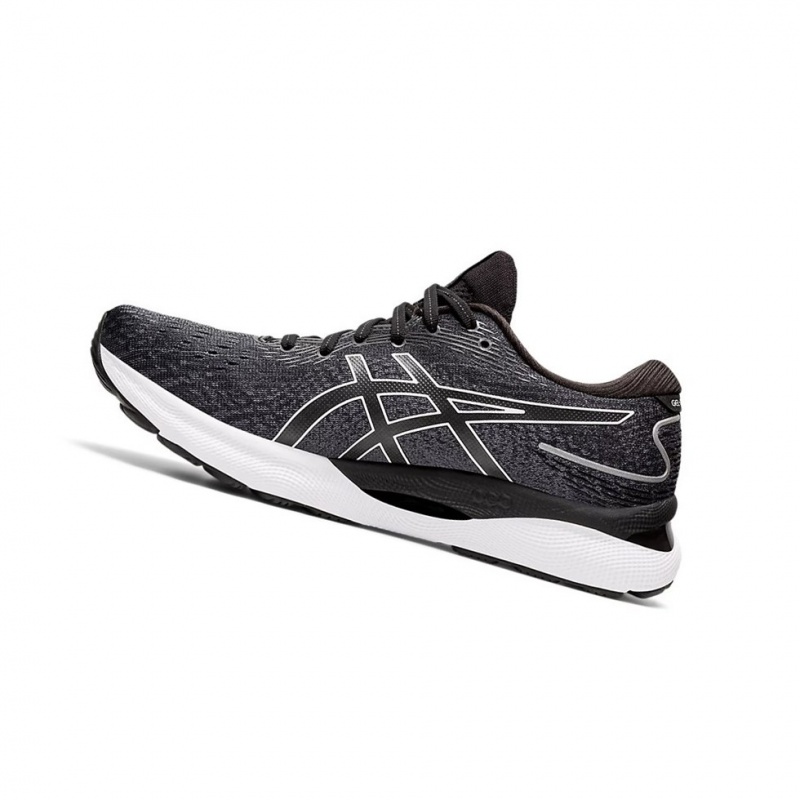 Chaussure Running Asics GEL-NIMBUS 24 Homme Noir Blanche | AGQU27845