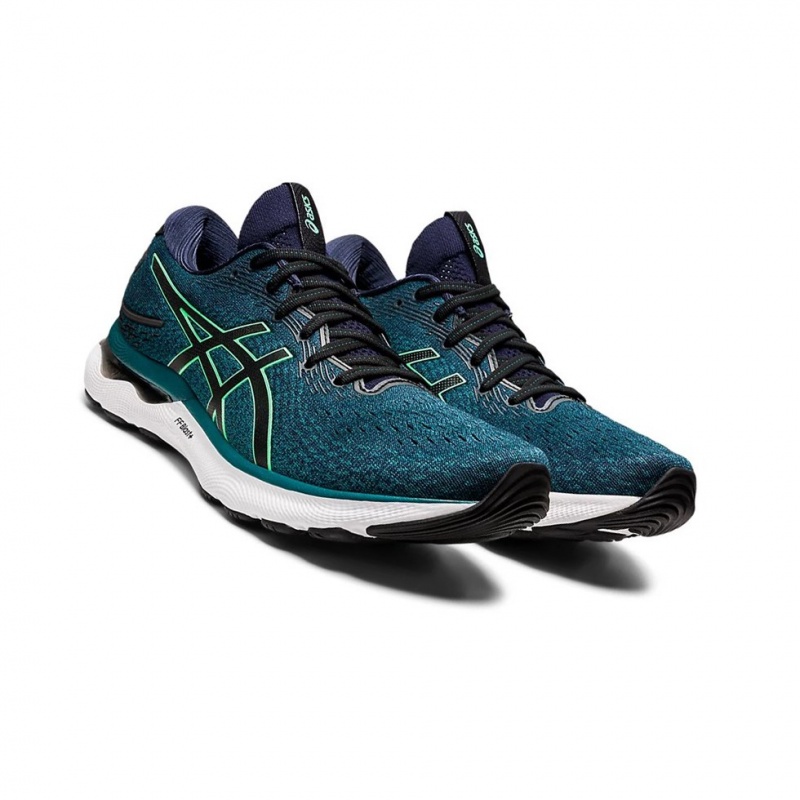 Chaussure Running Asics GEL-NIMBUS 24 Homme Velvet Pine / New Leaf | BISN81420