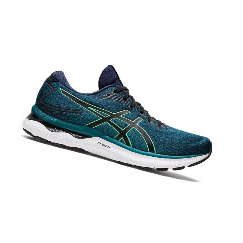 Chaussure Running Asics GEL-NIMBUS 24 Homme Velvet Pine / New Leaf | BISN81420