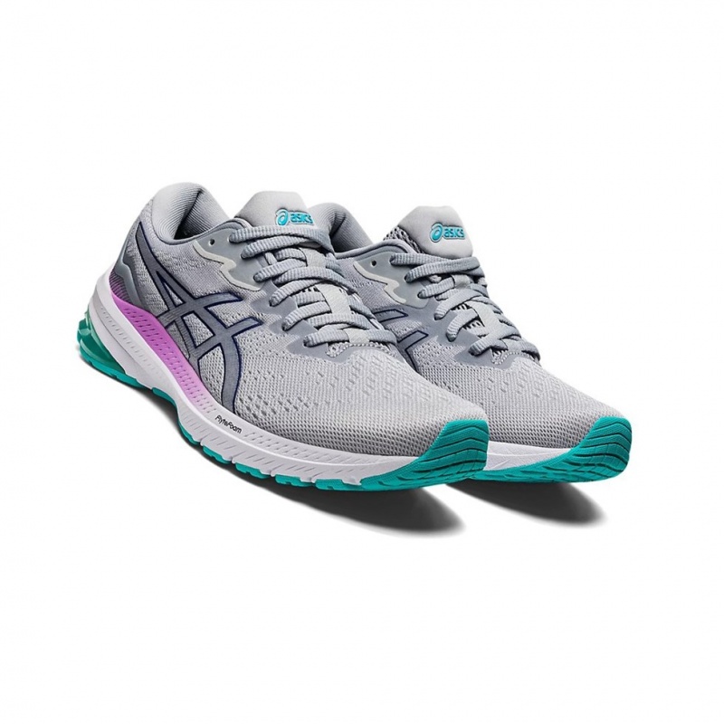 Chaussure Running Asics GT-1000 11 Femme Grise Bleu | DASK20589