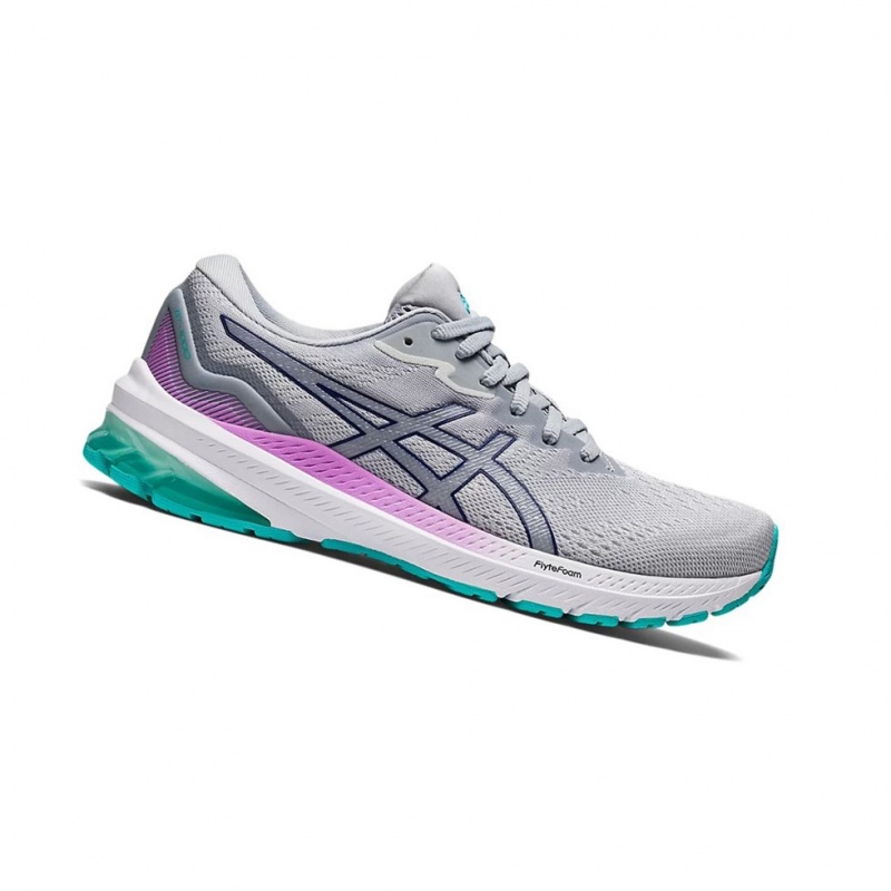 Chaussure Running Asics GT-1000 11 Femme Grise Bleu | DASK20589