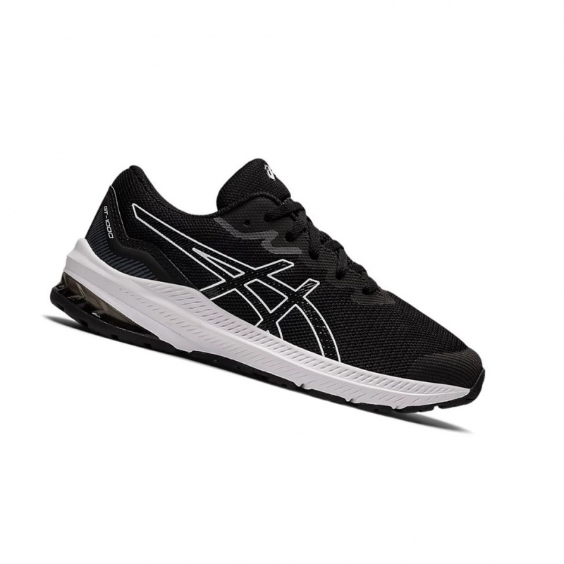 Chaussure Running Asics GT-1000 11 GS Enfant Noir Blanche | NWSJ29460