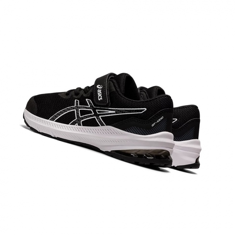 Chaussure Running Asics GT-1000 11 PS Enfant Noir Blanche | ELFZ30671