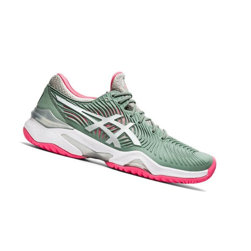 Chaussure Tennis Asics COURT FF 2 Femme Vert Olive | EXKS89130