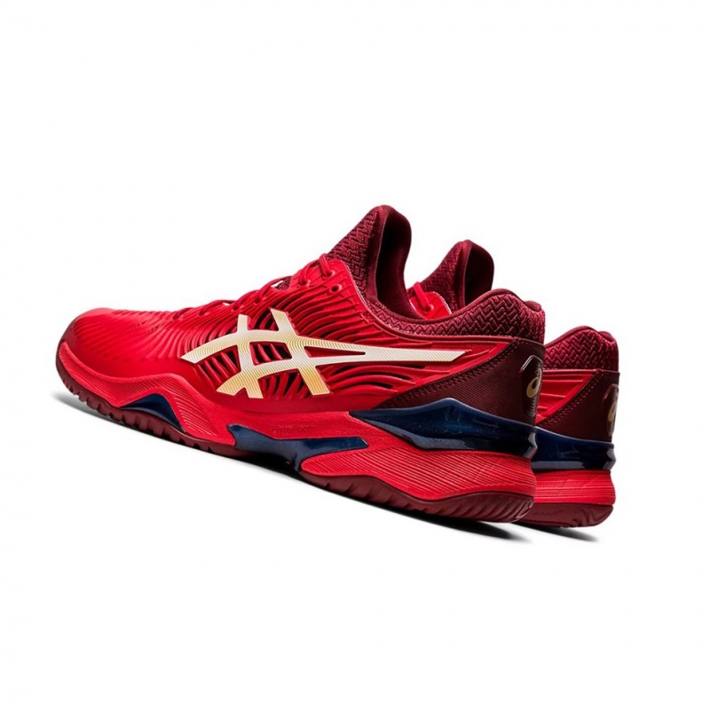 Chaussure Tennis Asics COURT FF 2 Homme Rouge Blanche | JAOW43750