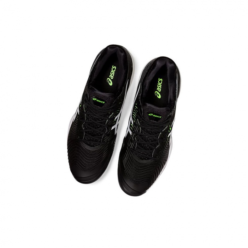 Chaussure Tennis Asics COURT FF 2 Homme Noir Vert | YFDG78059