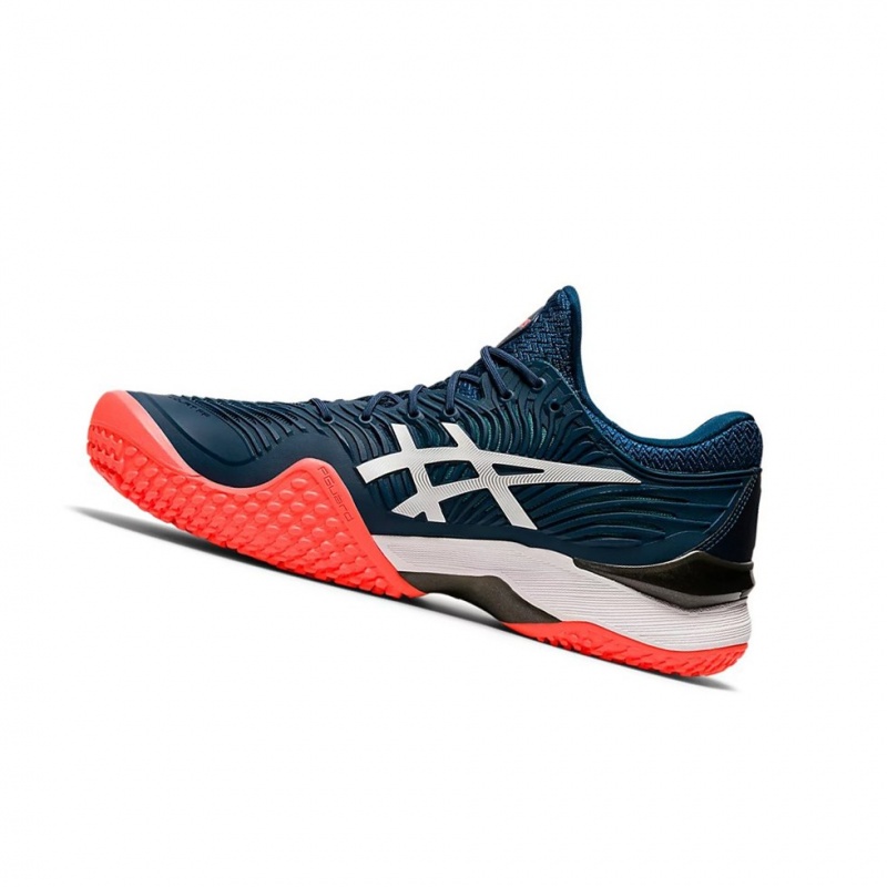 Chaussure Tennis Asics COURT FF 2 OC Homme Bleu Blanche | HDOR76405