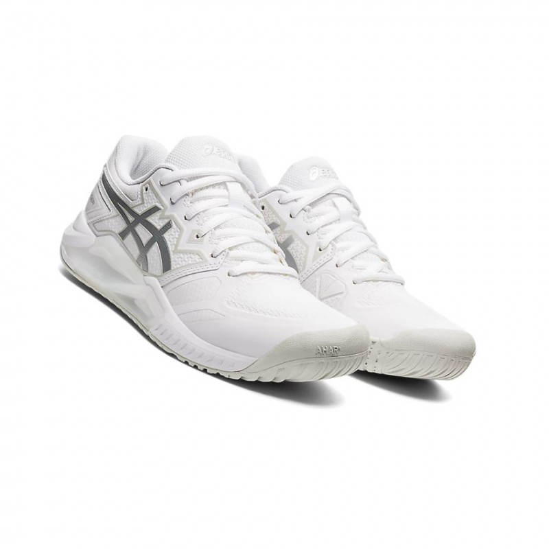 Chaussure Tennis Asics GEL-CHALLENGER 13 Femme Blanche Argent | WJRN84263