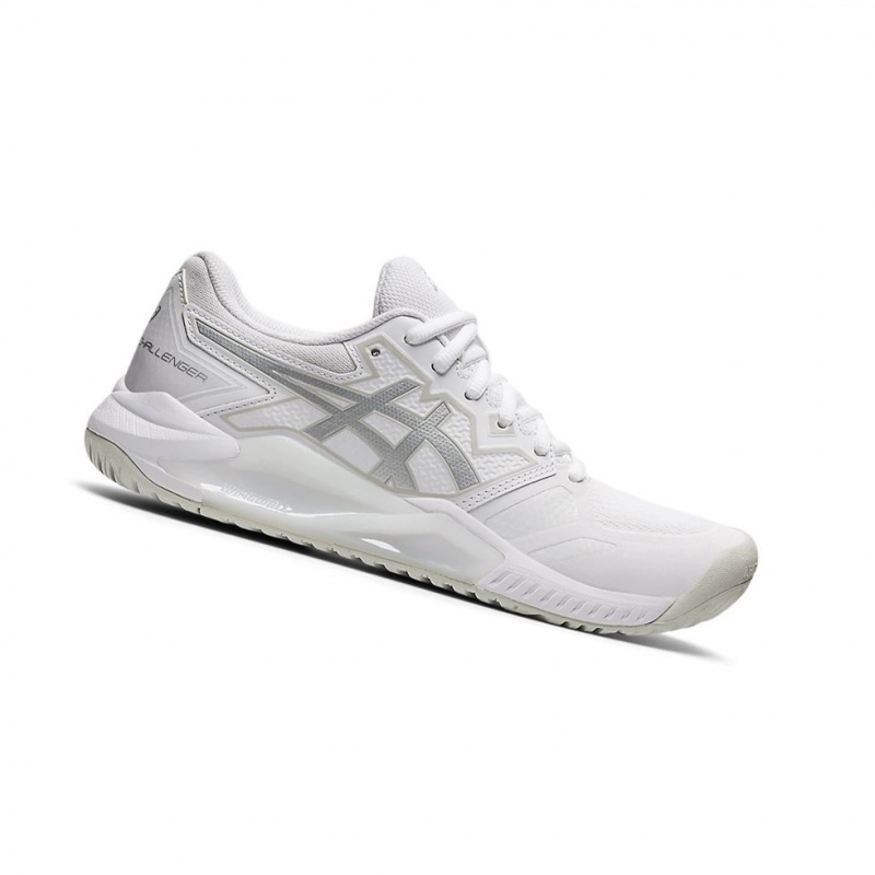 Chaussure Tennis Asics GEL-CHALLENGER 13 Femme Blanche Argent | DQAE38705