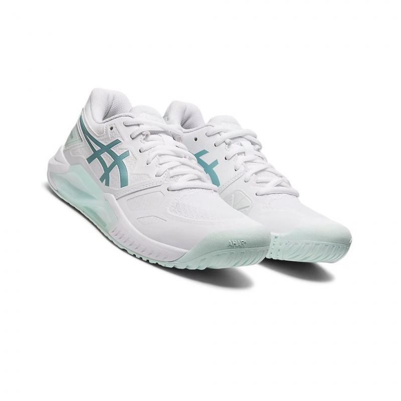 Chaussure Tennis Asics GEL-CHALLENGER 13 Femme Blanche Bleu | OVWY62480