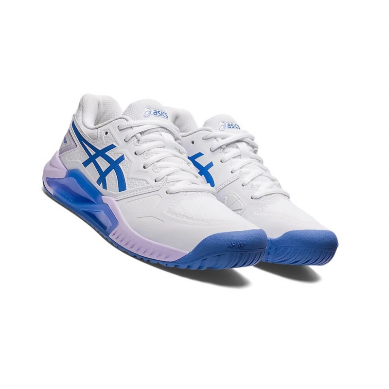 Chaussure Tennis Asics GEL-CHALLENGER 13 Femme Blanche Bleu | LICN65394