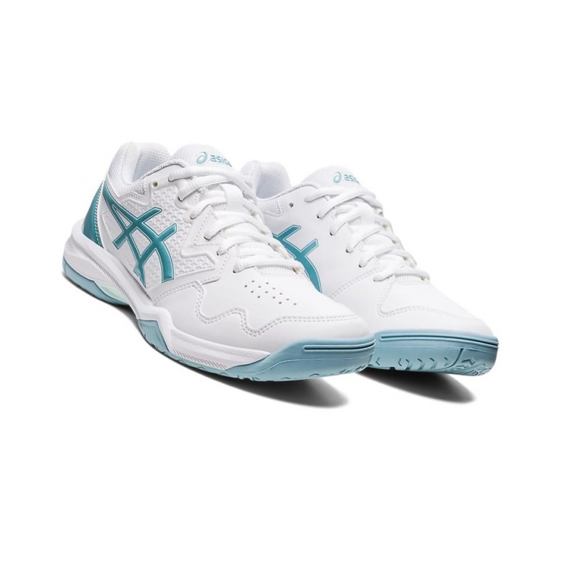 Chaussure Tennis Asics GEL-DEDICATE 7 Femme Blanche Bleu | DUFW16409