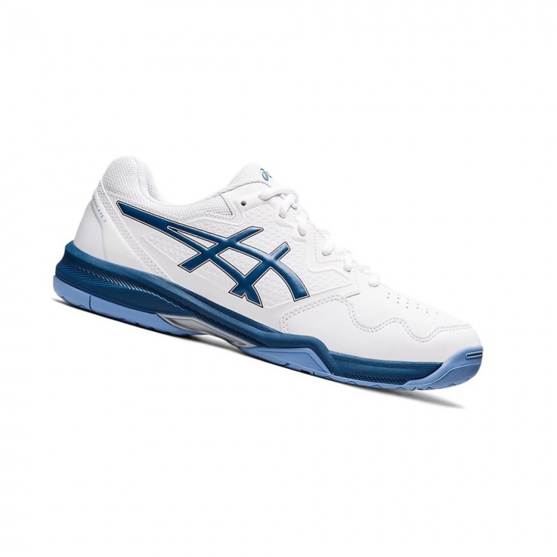 Chaussure Tennis Asics GEL-DEDICATE 7 Homme Blanche Indigo Clair | FZQC34572