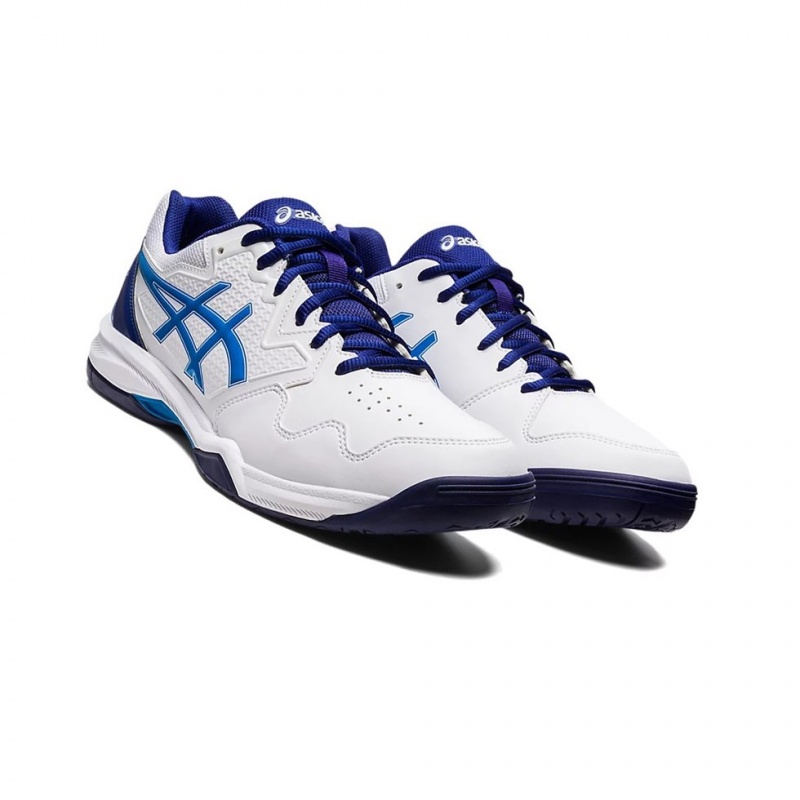 Chaussure Tennis Asics GEL-DEDICATE 7 Homme Blanche Bleu | PAVF72960