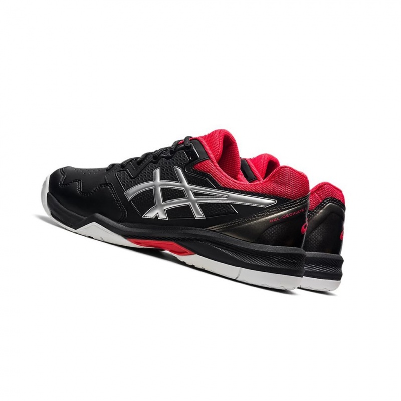 Chaussure Tennis Asics GEL-DEDICATE 7 Homme Noir Argent | IXJT14387