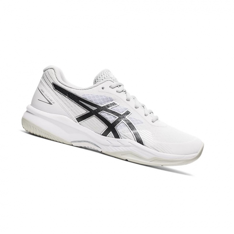 Chaussure Tennis Asics GEL-GAME 8 Femme Blanche Noir | KLMU75432