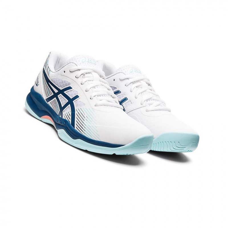 Chaussure Tennis Asics GEL-GAME 8 Femme Blanche Indigo Clair | XSTB76829