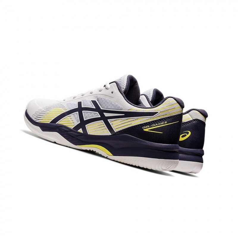 Chaussure Tennis Asics GEL-GAME 8 Homme Blanche Indigo | EOLN79832