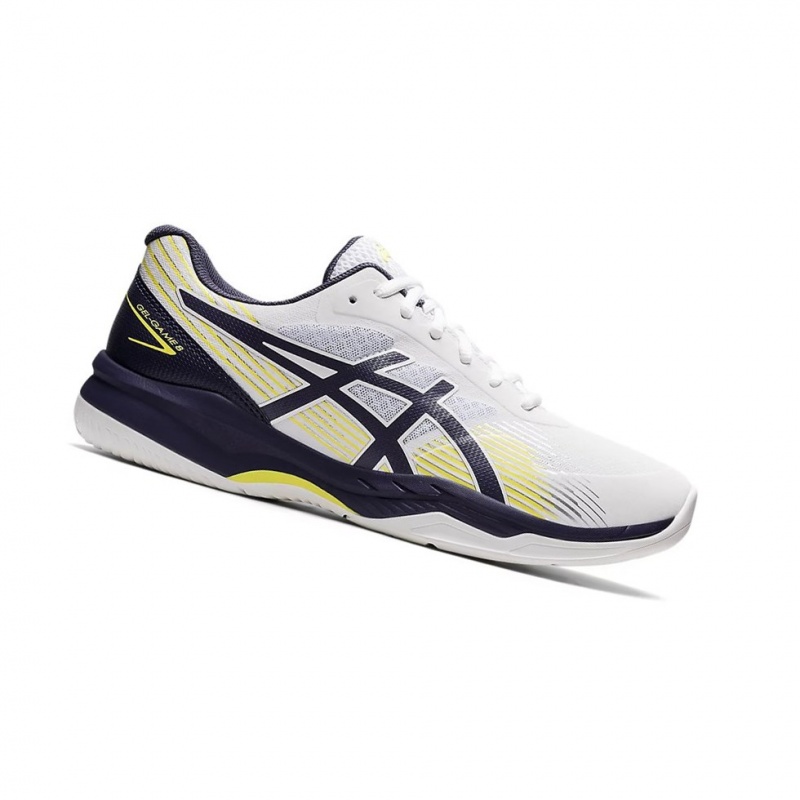 Chaussure Tennis Asics GEL-GAME 8 Homme Blanche Indigo | EOLN79832