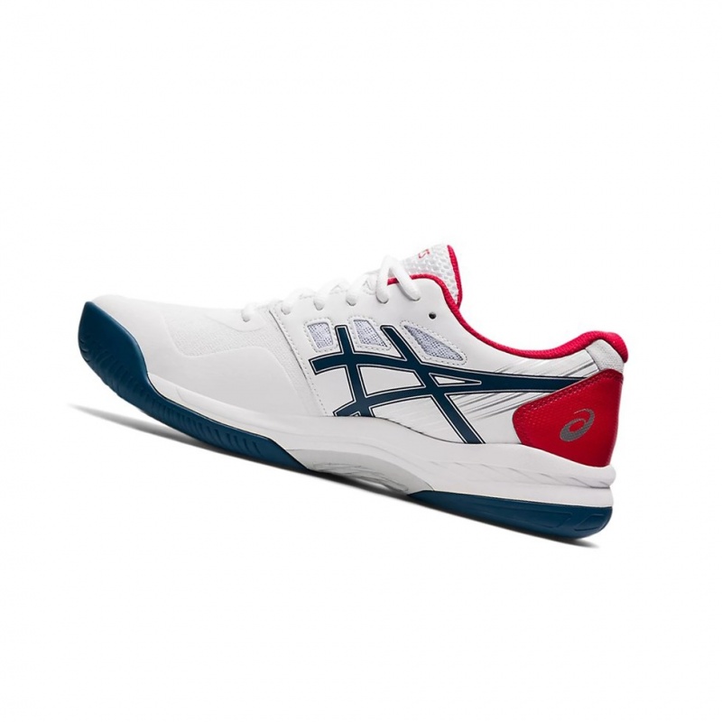 Chaussure Tennis Asics GEL-GAME 8 Homme Blanche Bleu | VOKW85340