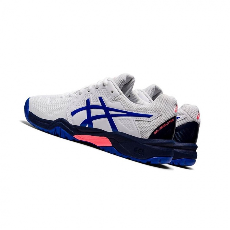 Chaussure Tennis Asics GEL-RESOLUTION 8 Clay GS Enfant Blanche | DHSY27140