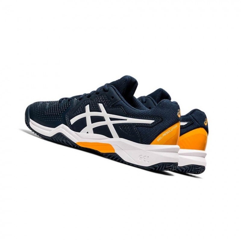 Chaussure Tennis Asics GEL-RESOLUTION 8 Clay GS Enfant Bleu Marine | AXFV95238