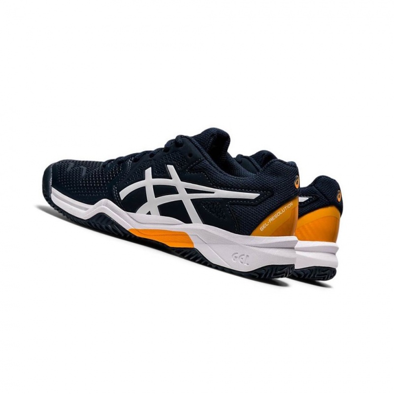 Chaussure Tennis Asics GEL-RESOLUTION 8 Clay GS Enfant Bleu Marine | UHJN85079