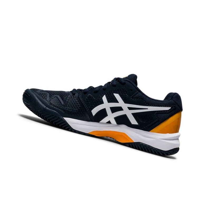 Chaussure Tennis Asics GEL-RESOLUTION 8 Clay GS Enfant Bleu Marine | UHJN85079