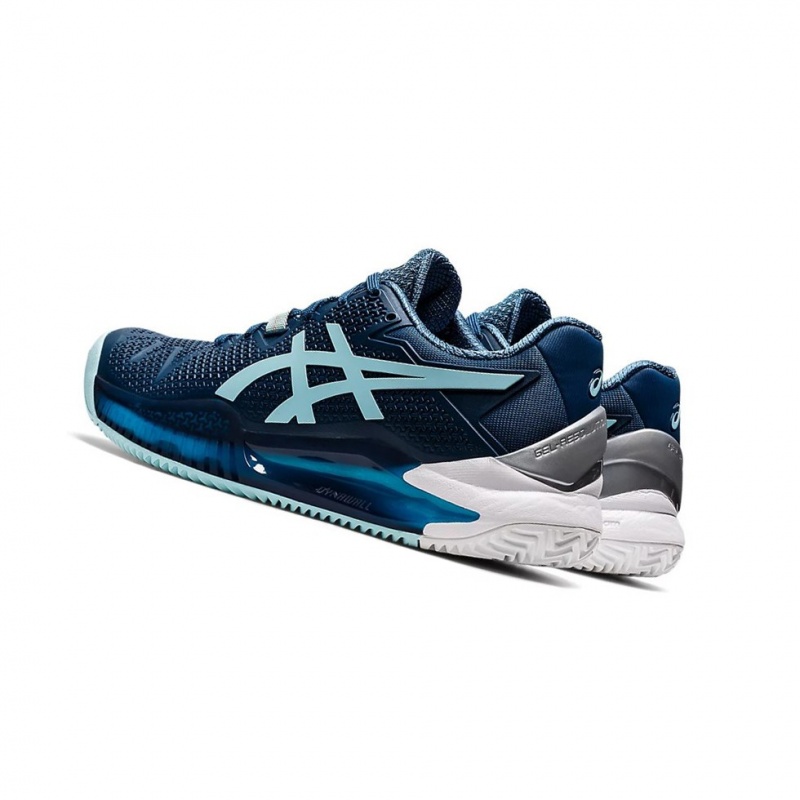 Chaussure Tennis Asics GEL-RESOLUTION 8 Clay Femme Indigo Clair Bleu | QKTI03729