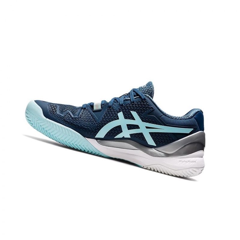 Chaussure Tennis Asics GEL-RESOLUTION 8 Clay Femme Indigo Clair Bleu | QKTI03729