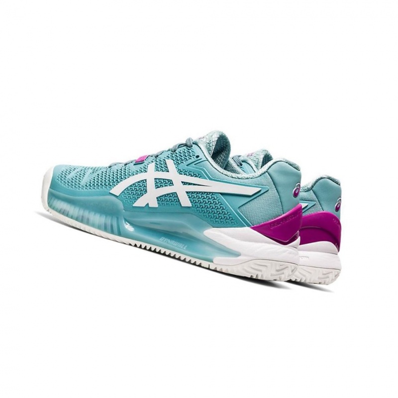 Chaussure Tennis Asics GEL-RESOLUTION 8 Clay Femme Turquoise | EAST70981