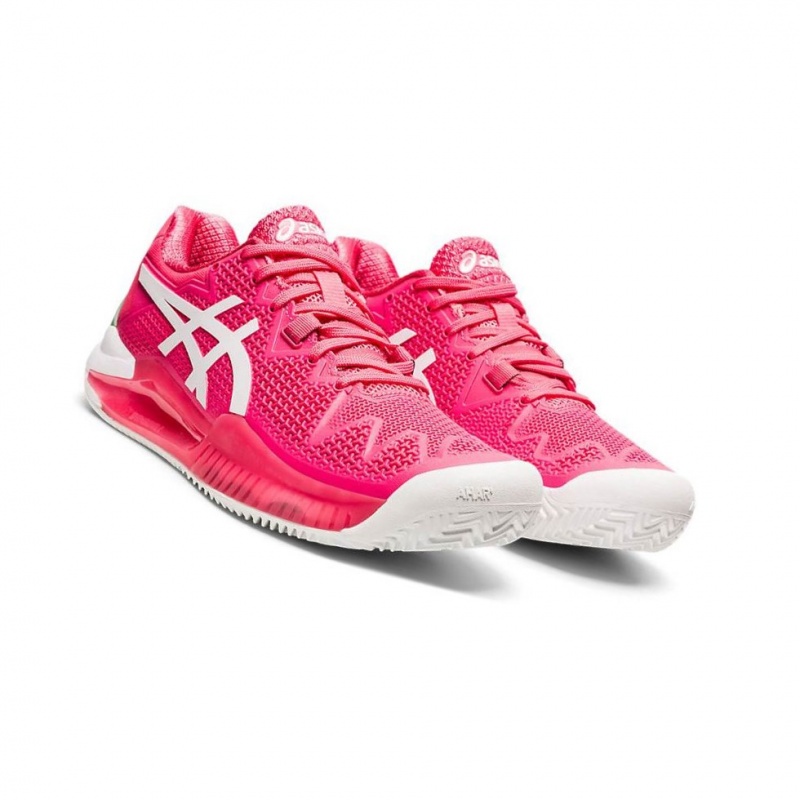 Chaussure Tennis Asics GEL-RESOLUTION 8 Clay Femme Rose | SLMY56124