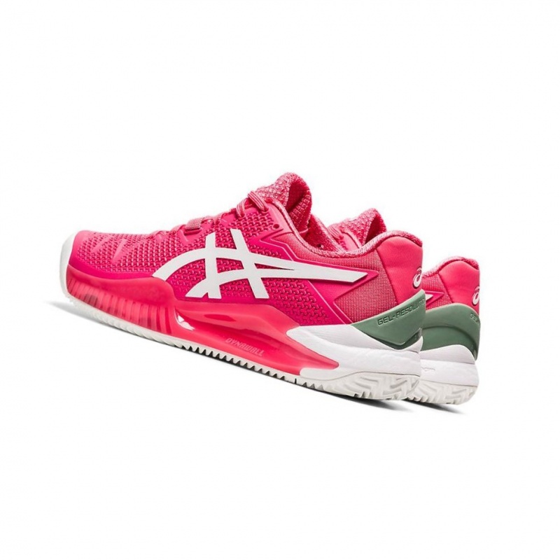 Chaussure Tennis Asics GEL-RESOLUTION 8 Clay Femme Rose | SLMY56124