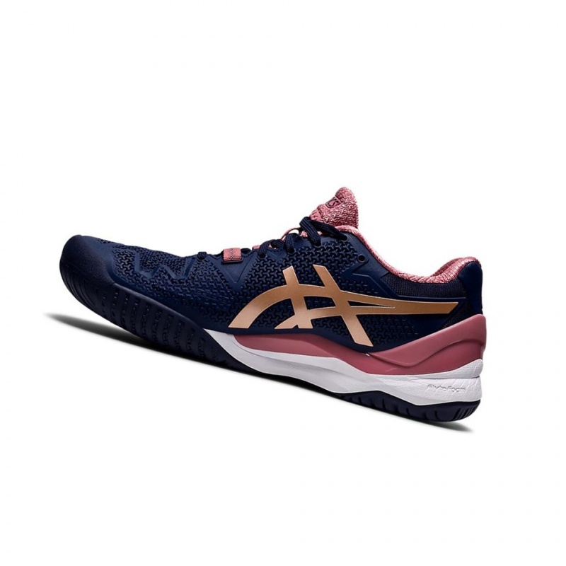 Chaussure Tennis Asics GEL-Resolution 8 Femme Rose Doré | ZIUV40658