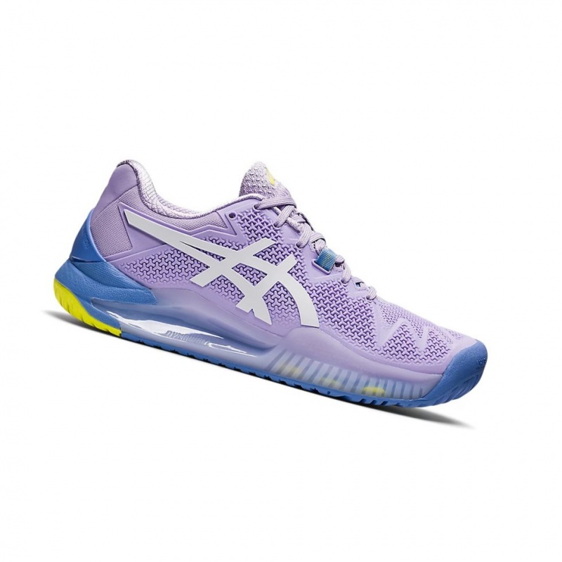 Chaussure Tennis Asics GEL-Resolution 8 Femme Blanche | WFMY69173